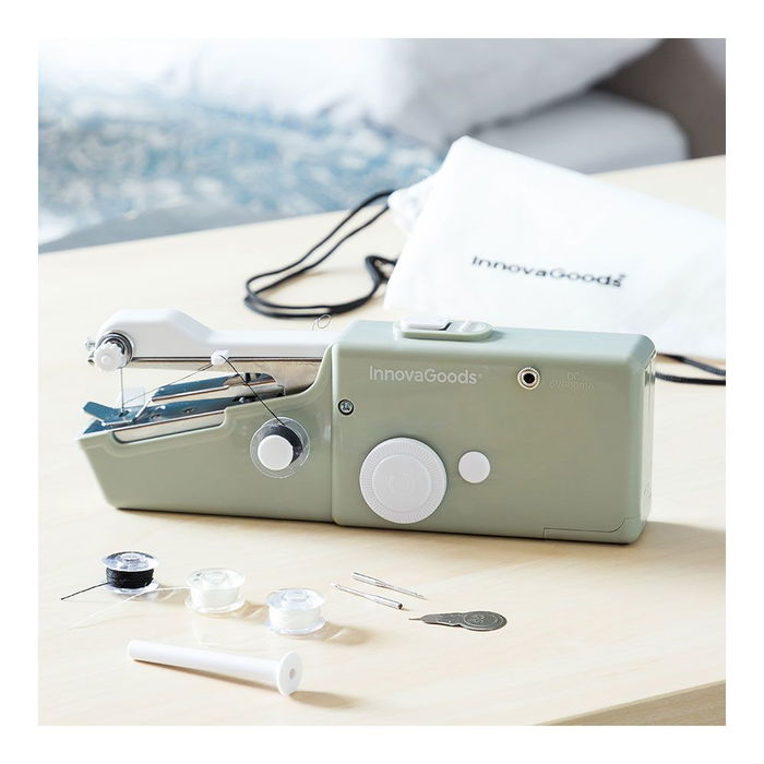 Innovagoods V0103018 Máquina de Coser de Mano Portátil Compacta y Ligera para Todo Tipo de Telas