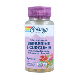 Solaray Berberine - Cúrcuma 600Mg, 60 Cápsulas | Apoyo Cardiovascular y Articular, Niveles de Glucosa