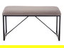 Giftdecor Banco Borreguito Gris Metal y Tela 81x42x38 cm