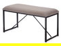 Giftdecor Banco Borreguito Gris Metal y Tela 81x42x38 cm