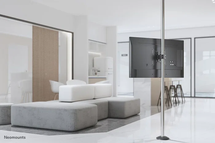 Neomounts FL40-450BL12 Soporte de Poste para TV de 23 a 42 Pulgadas, Movimiento Completo con Inclinación y Giro 180°, VESA 75x75-200x200, Hasta 25 kg, Negro