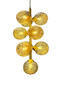 DKD Home Decor Lámpara de Techo de Cristal y Metal con Bolas, Dorado