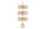 DKD Home Decor Lámpara de Techo de Cristal y Metal con Bolas, Dorado