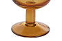 DKD Home Decor Set de 6 Copas de Cristal Ámbar Acabado Burbujas 300ml