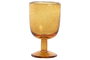 DKD Home Decor Set de 6 Copas de Cristal Ámbar Acabado Burbujas 300ml