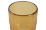 DKD Home Decor Set de 6 Copas de Cristal Ámbar Acabado Burbujas 300ml