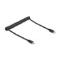 DeLOCK Cable USB 2.0 Type-C a Type-C Espiral 0,75 m Negro