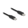 DeLOCK Cable USB 2.0 Type-C a Type-C Espiral 0,75 m Negro