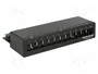 DeLOCK Panel de parches Keystone de 12 puertos negro
