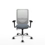 PIQUERAS Y CRESPO Silla de oficina Zulema con mecanismo Sincro/Traslack, Gris y Blanco