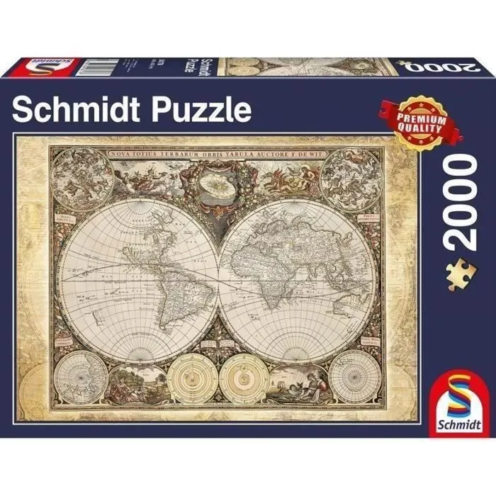 Schmidt Puzzle Mapa del Mundo Histórico Adulto - 2000 Piezas