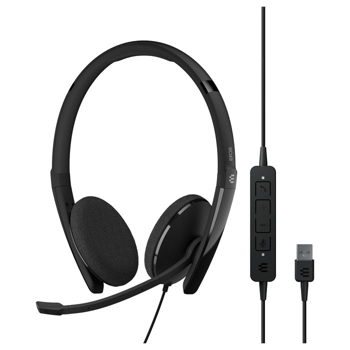 EPOS Adapt 160 USB - Auriculares diadema alámbricos para oficina, supraaural, negro, con micrófono boom y cancelación de ruido, compatibilidad Cisco, Zoom, Google Meet EPOS Adapt 160 USB - Auriculares diadema alámbricos para oficina, supraaural, negro, con micrófono boom y cancelación de ruido, compatibilidad Cisco, Zoom, Google Meet