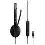 EPOS Adapt 160 USB - Auriculares diadema alámbricos para oficina, supraaural, negro, con micrófono boom y cancelación de ruido, compatibilidad Cisco, Zoom, Google Meet