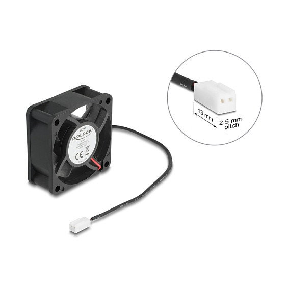 DeLOCK 67289 Ventilador axial 5 V DC 60 x 60 x 25 mm Negro