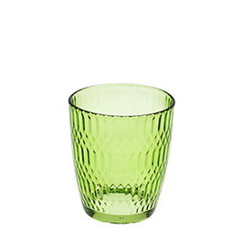 OYV Vaso Verde - 31 cl, 95 mm de alto, Vidrio con borde grueso, Cristalería (Set de 6)