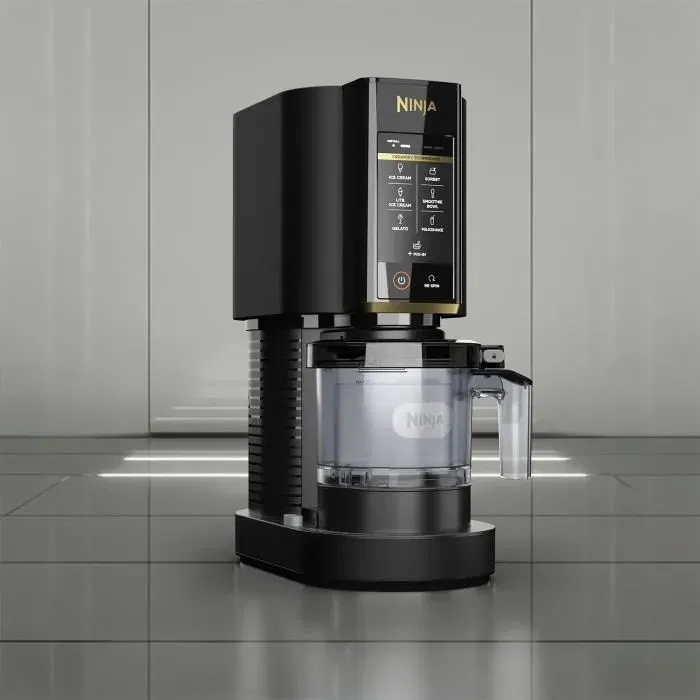 Ninja Heladera Creami NC302EUBG, 7 programas, 2 recipientes incluidos 493 ml - Edición limitada Negro/Dorado