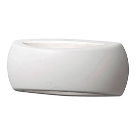 Fumagalli Aplique Francy Ovalado con Visera, Blanco, IP66, E27, Resina UV, Translúcido, 300x85x130mm, 220-240V, hasta 23W