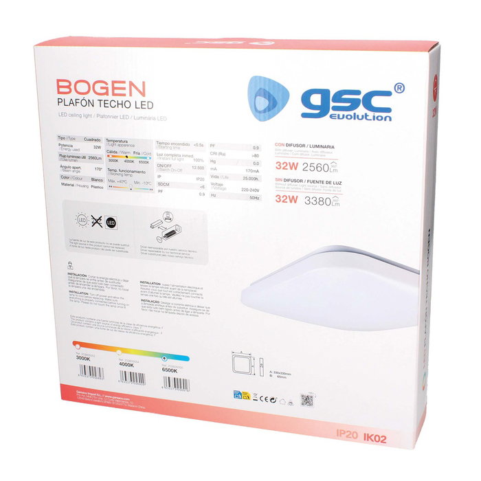 GSC Evolution Plafón de techo LED Bogen 32W 6500K GSC Evolution Plafón de techo LED Bogen 32W 6500K