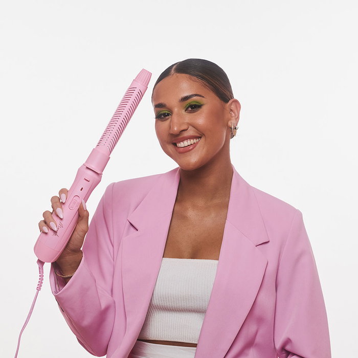 Mermade AIRCURL #pink Ondulador de pelo con 3 niveles de calor y tecnología iónica para cabello seco o húmedo