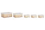 DKD Home Decor Set de 5 Cestas de Mimbre y Poliéster Natural