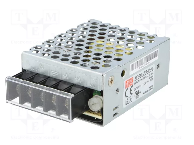 MEAN WELL RS-15 Alimentador de módulo 15W 12VDC 1,2A