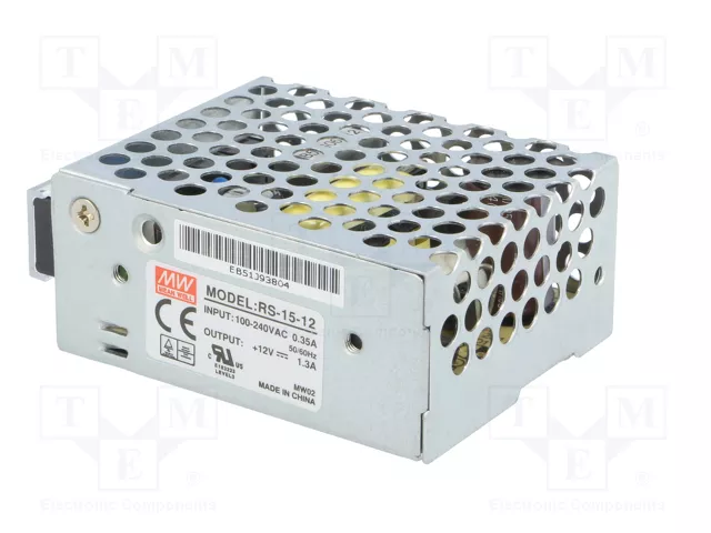 MEAN WELL RS-15 Alimentador de módulo 15W 12VDC 1,2A