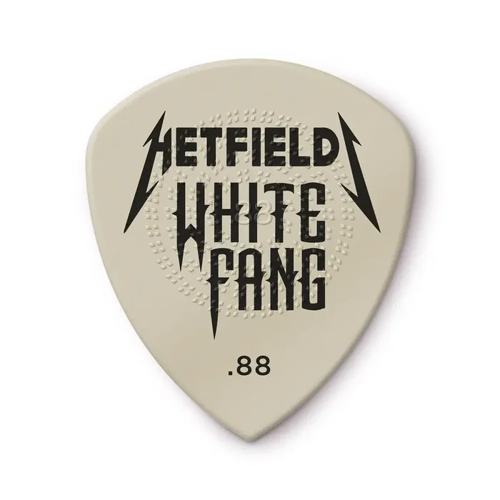 Dunlop Hetfield's White Fang Custom Flow Pick Pack de 6 Púas - Variedad de Grosores (0.73 mm, 0.88 mm, 1.0 mm, 1.14 mm, 1.4 mm) para Guitarra