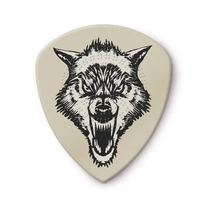 Dunlop Hetfield's White Fang Custom Flow Pick Pack de 6 Púas - Variedad de Grosores (0.73 mm, 0.88 mm, 1.0 mm, 1.14 mm, 1.4 mm) para Guitarra