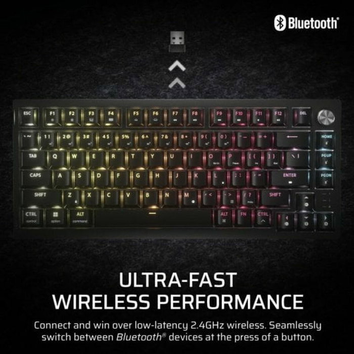 Corsair K65 Plus Wireless Teclado Mecánico Gaming 75% MLX Fusion Táctiles Negro