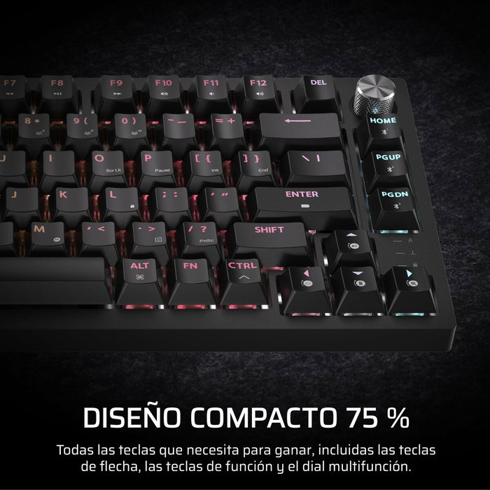 Corsair K65 Plus Wireless Teclado Mecánico Gaming 75% MLX Fusion Táctiles Negro