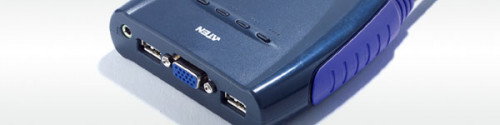 ATEN CS64US KVM Switch de 4 puertos USB y VGA con Audio, Azul