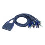 ATEN CS64US KVM Switch de 4 puertos USB y VGA con Audio, Azul
