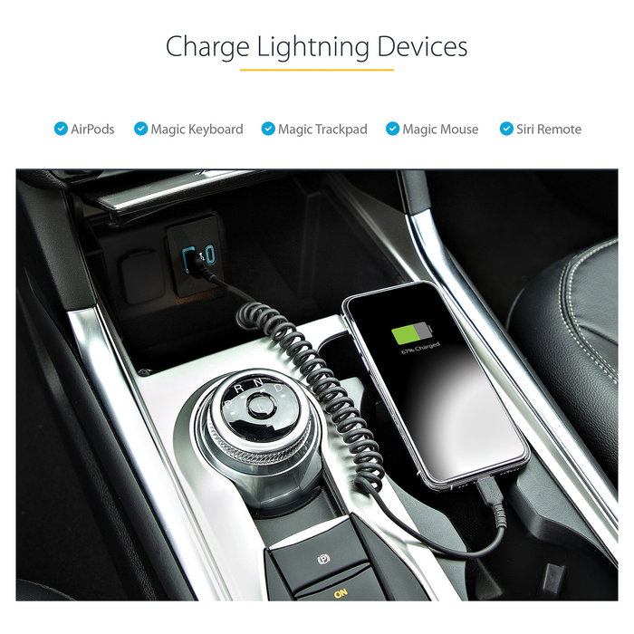 StarTech Cable USB a Lightning MFi 1 m Rizado Negro, Aramid Fiber y TPE, 480 Mbit/s, Para iPhone, Negro StarTech Cable USB a Lightning MFi 1 m Rizado Negro, Aramid Fiber y TPE, 480 Mbit/s, Para iPhone, Negro