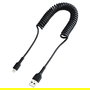 StarTech Cable USB a Lightning MFi 1 m Rizado Negro, Aramid Fiber y TPE, 480 Mbit/s, Para iPhone, Negro