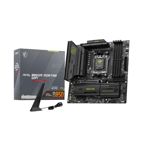 MSI Placa Base MAG B850M MORTAR WiFi AMD AM5 B850 4 DDR5 256GB WiFi 7 Bluetooth 5.4 5G LAN Micro ATX 911-7E61-001