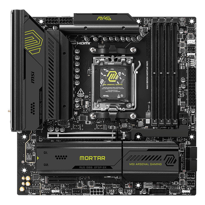 MSI MAG B850M Mortar Wifi Placa Base, AMD B850, Socket AM5, micro ATX, DDR5