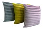 DKD Home Decor Set de 3 Cojines Surtidos Gris, Amarillo y Rosa