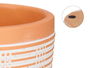 Ibergarden Maceta Terracota Rayada Redonda 13.5x13 cm Cemento Marron (Set de 8)