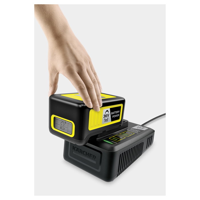 Kärcher Starter Kit Battery Power 36/25 con pantalla LCD y cargador rápido Kärcher Starter Kit Battery Power 36/25 con pantalla LCD y cargador rápido