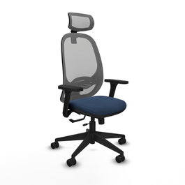 PIQUERAS Y CRESPO Silla de oficina Cilanco Azul marino y Gris