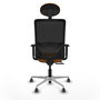 PIQUERAS Y CRESPO Silla de oficina Zulema Naranja y Negro