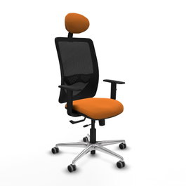 PIQUERAS Y CRESPO Silla de oficina Zulema Naranja y Negro