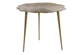 DKD Home Decor Mesita Auxiliar de Aluminio Dorado