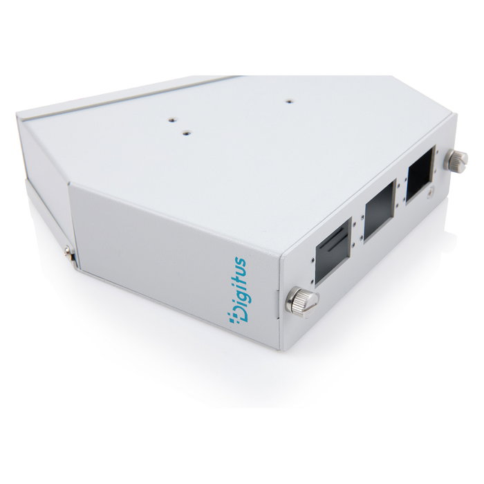 Digitus Distribuidor de fibra óptica 6 SC DX/LC Quad acodado gris