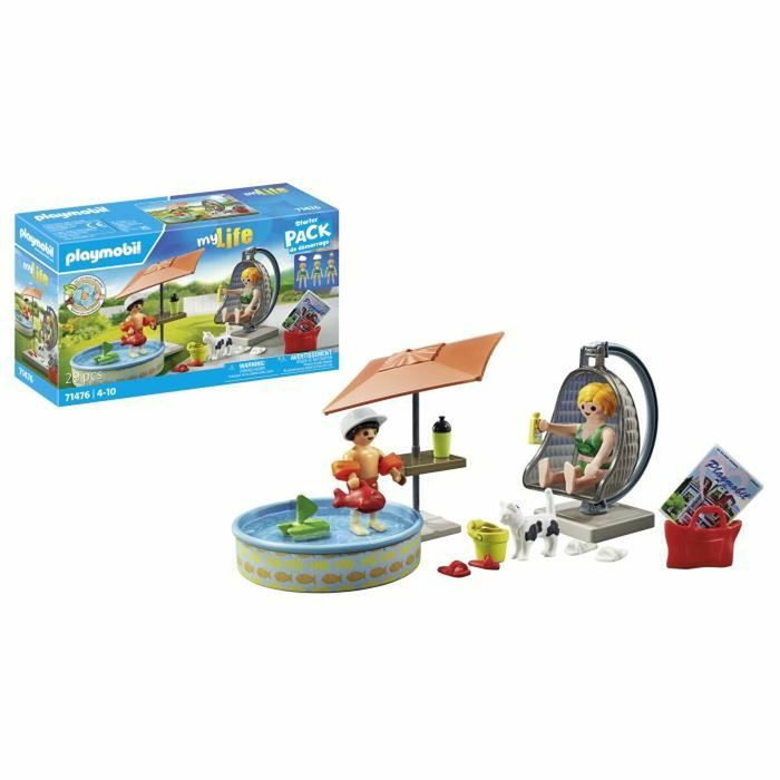 Playmobil Starter Pack Diversión En El Jardín 71476 con Mamá, Niño y Silla Colgante