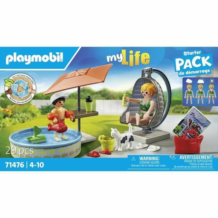 Playmobil Starter Pack Diversión En El Jardín 71476 con Mamá, Niño y Silla Colgante
