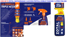 Zotal Vet Quitagrasas Hogar Pistola 750 ml