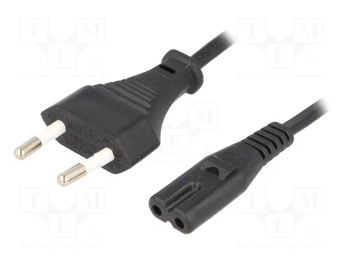 ESPE Cable de Alimentación H03VVH2-F 2x0,5mm2 CEE 7/16 (C) a IEC C7 Hembra 1,2m ESPE Cable de Alimentación H03VVH2-F 2x0,5mm2 CEE 7/16 (C) a IEC C7 Hembra 1,2m