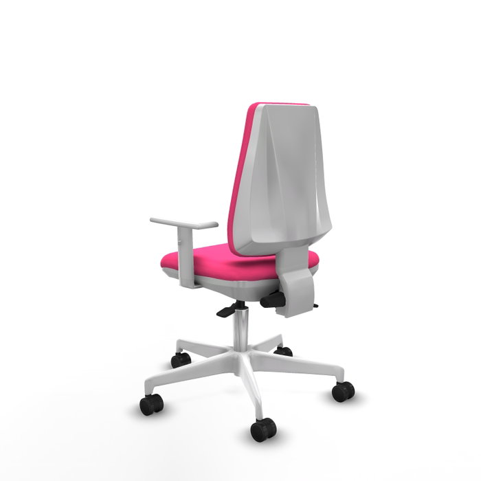 PIQUERAS Y CRESPO Silla de oficina Elche Rosa con mecanismo Asincro