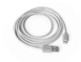 Groovy Cable USB 2.0 a Apple Lightning, 2 metros, Color Blanco, para iPhone, iPad (a partir del 5), Carga y Sincronización, Máxima Resistencia